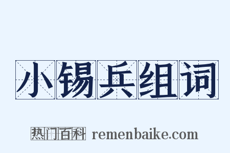 小锡兵组词是什么意思的图片